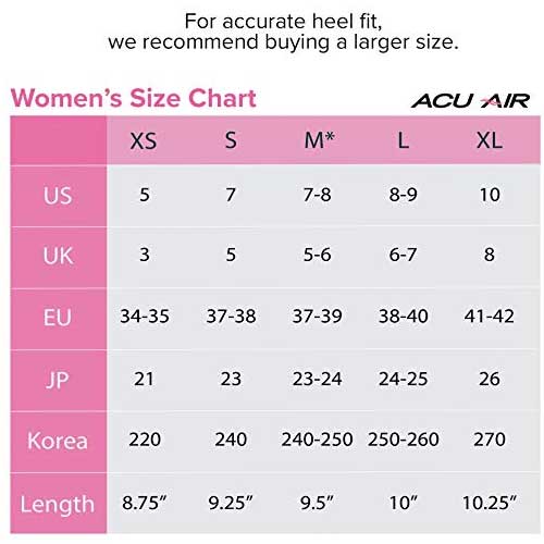 Size Chart for Acu Air Sandals/Clogs
