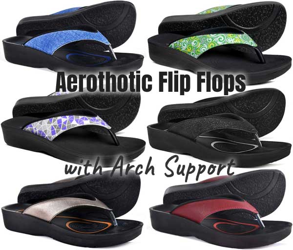 Aerothotic Flip Flops with Arch Support for Plantar Fasciitis