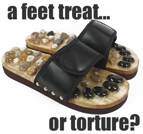 38-Noir Chaussures de massage Natural Stone Massage Chaussures Foot Reflexology Accupressure pour les soins des pieds à la maison 