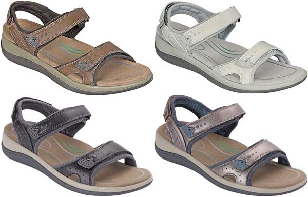 Orthofeet Sandal Colors: Brown, Bone, Black and Pewter