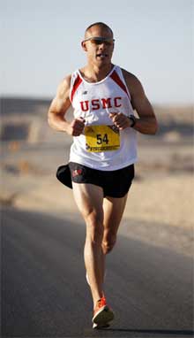 Man Running on road